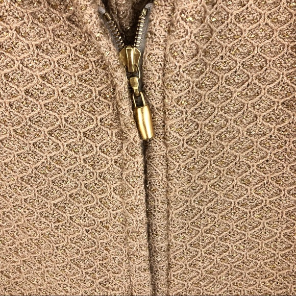 St. John gold metallic moto jacket - Picture 3 of 5